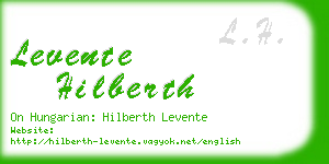 levente hilberth business card